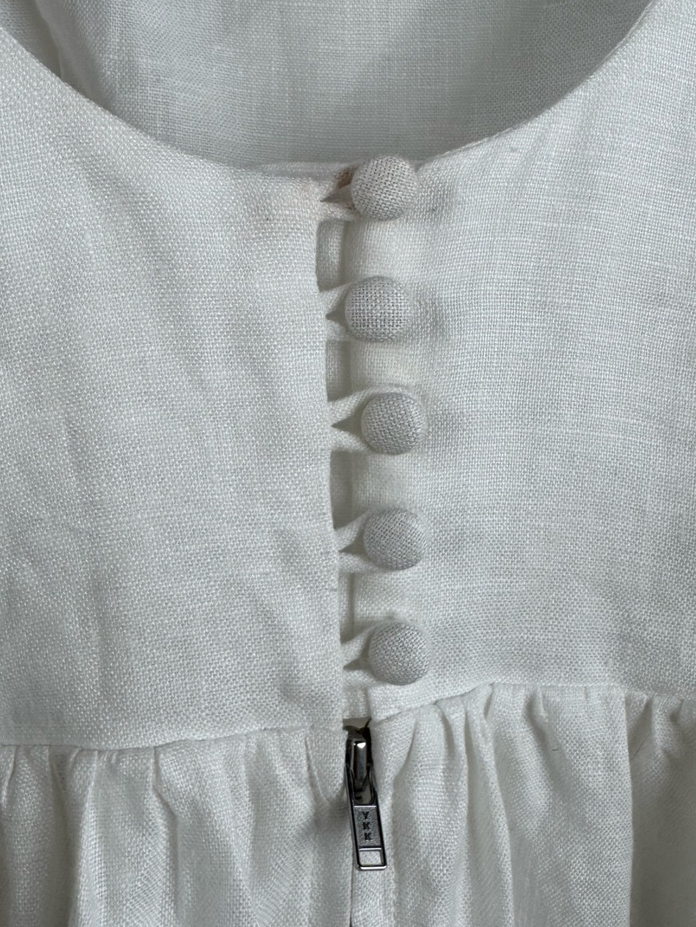 Reformation Bucatini Linen Midi Dress White Square Neck Linen Dress Size 2 - Picture 7 of 9
